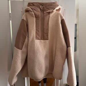 FP Movement Beige Sherpa Hoodie